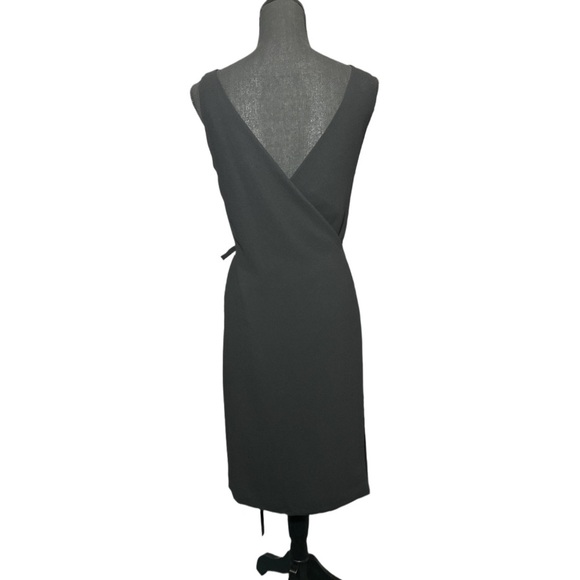 Esprit Elegant Black Sleeveless Wrap Dress with Open Back Size 5/6 Cocktail - Picture 3 of 6